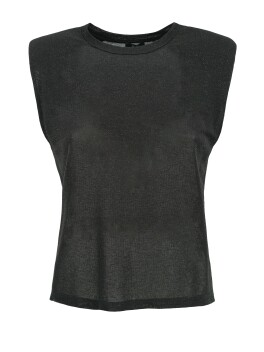 Sleeveless top in lurex knit