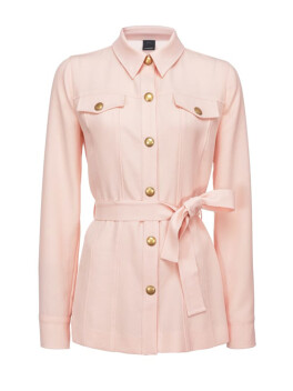 Giacca camicia in sable fluido