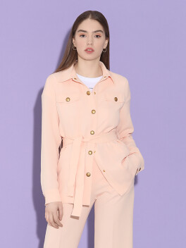 Giacca camicia in sable fluido - 3