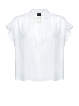 Blusa senza maniche con rouches