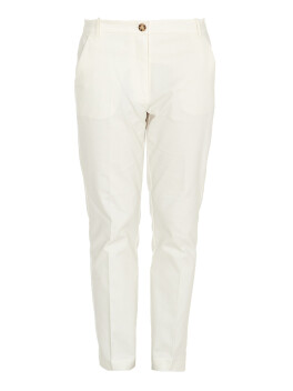 Pantaloni cigarette-fit in cotone tecnico