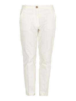 Cigarette-fit trousers in technical cotton