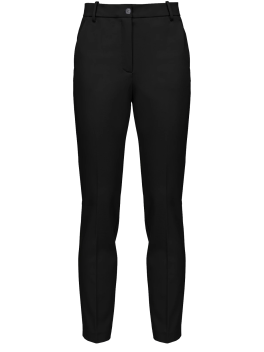 Cigarette-fit trousers in technical cotton