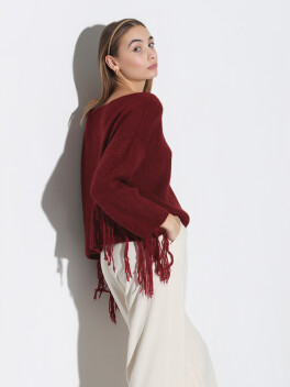 Maglia modello cappa con rouches - 3