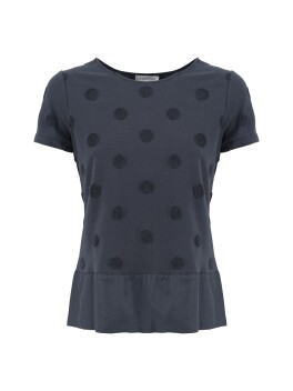 Short sleeve t-shirt with polka dots