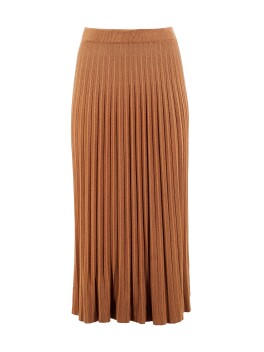 Pleated knit skirt