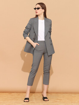 Prince of Wales patterned double-breasted blazer - 3