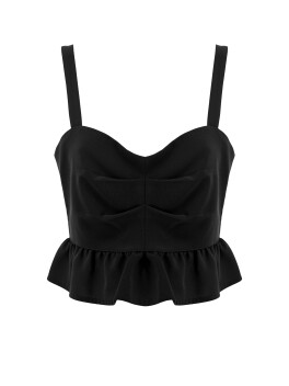 Crop top con rouche