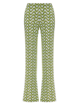 Happy Frame patterned jersey trousers