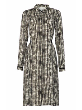 Patterned shirt dress