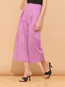 Poplin culotte trousers - 3