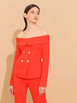 Short crepe jacket - 3