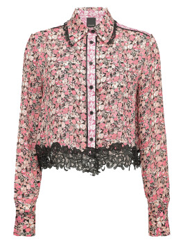 Short floral print shirt