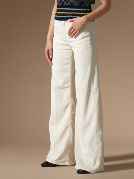 Palazzo trousers in velvet - 3