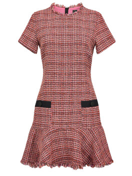Short patterned bouclé dress