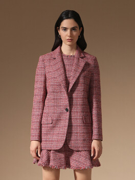 Patterned bouclé blazer - 3