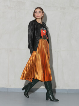 Longuette plissettata effetto laminato - 3