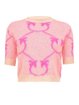 Maglia corta jacquard monogram