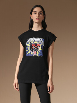 T-shirt con stampa funny rock
