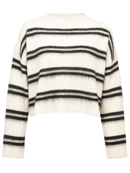 Gradient striped pullover