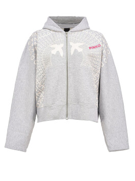 Radial logo sweatshirt with zip