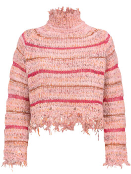 Lurex striped mouline sweater
