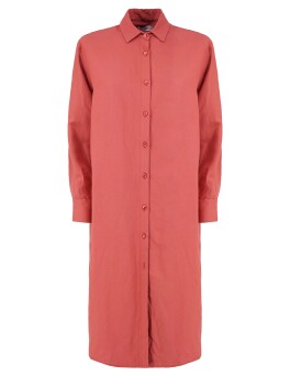 Linen shirt dress with slits