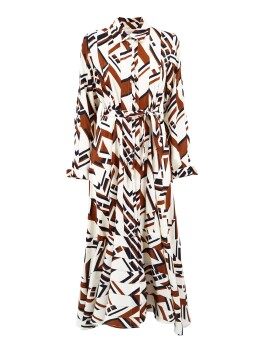 Long dress with geometric pattern