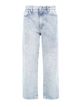 Jeans modello straight leg a vita alta