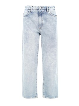 High-waisted straight leg jeans