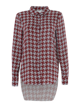 Soft shirt with houndstooth pattern