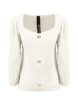 Square neck sweater