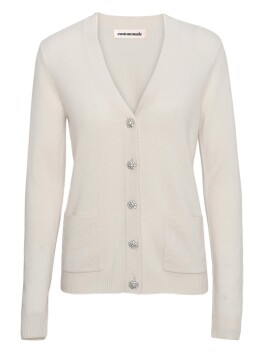 Cashmere cardigan with jewel buttons