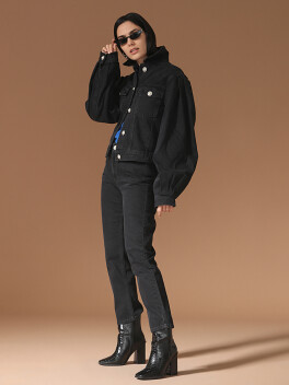 Jeans with jewel button in mother of pearl - 3