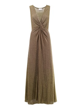 Elegant dress with knot drape