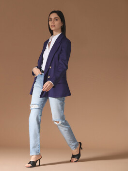 Four-button blazer with peak lapels - 3