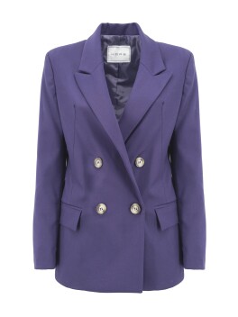 Four-button blazer with peak lapels