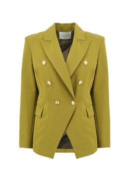 Six-button military model blazer