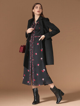 Rose patterned shirt dress - 3