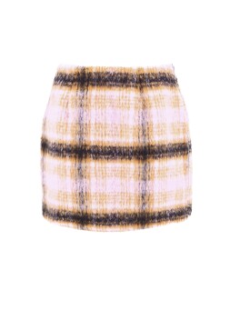 Plaid-effect tartan mini skirt