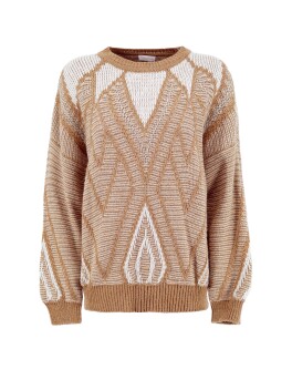 Geometric patterned sweater