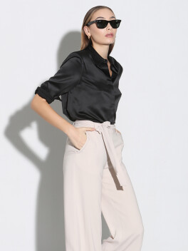 Camicia fluida effetto satin - 3