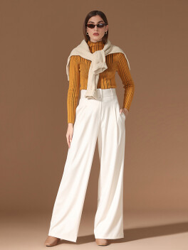 Ribbed volcano neck sweater - 3