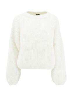 Ribbed mohair blend crewneck sweater