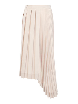 Asymmetrical pleated skirt