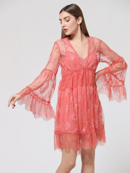 Embroidered tulle dress - 3